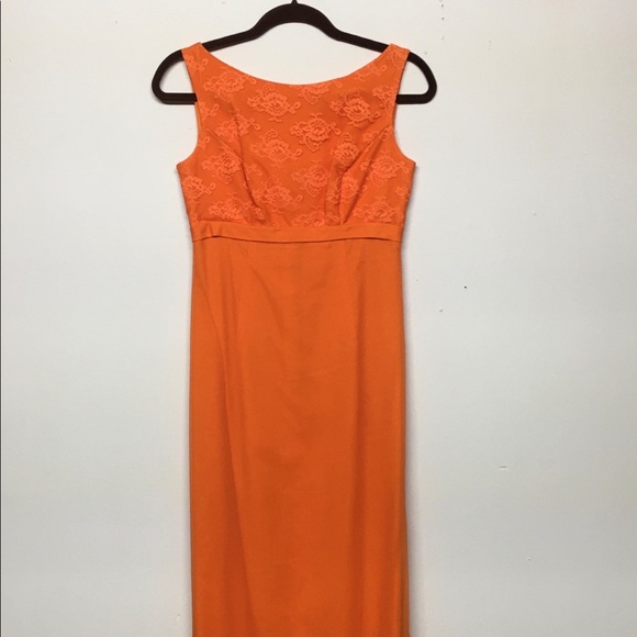 Nadine Orange Formal Maxi Dress - Picture 2 of 16